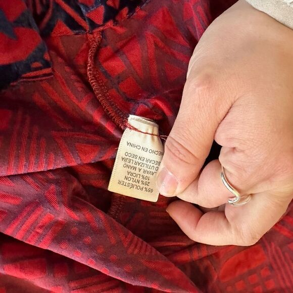 Pink Owl Red Velvet Blue Print Open Shawl Size Small - Picture 11 of 13